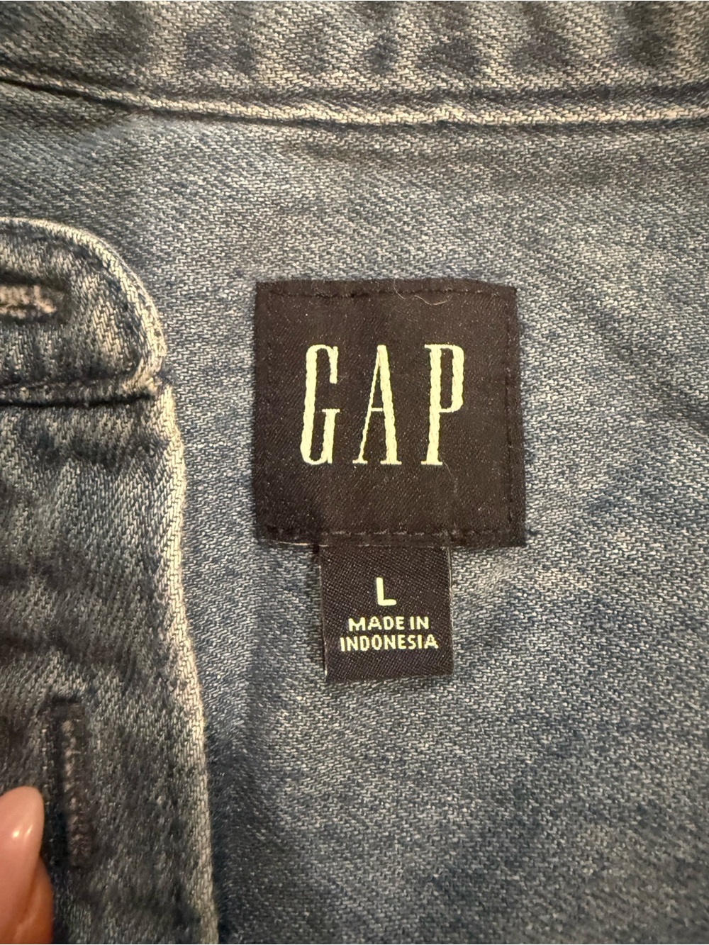 Gap Denim Tunic Dress with Button Placket - Picture 3 of 3
